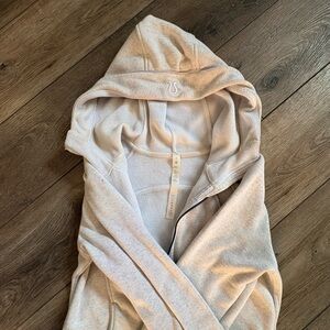 Lululemon Scuba Zip Hoodie Cream Beige Size 6